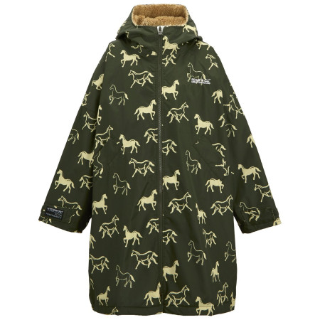 Chaqueta impermeable para niños Regatta Junior Waterproof Changing Robe DrkKhHrses verde oscuro DrkKhHrses