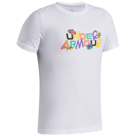 Camiseta funcional para niños Under Armour UA B Patch Pack Wm SS White