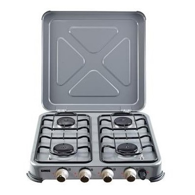 Hornillo de gas Gimeg Čtyřplotýnkový plynový vařič se zapalovačem gris