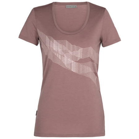 Camiseta de mujer Icebreaker W Tech Lite SS Scoop St Anton rosa Suede