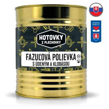 Sopa Hotovky z plechovky Sopa de alubias con carne ahumada y salchicha 800 ml