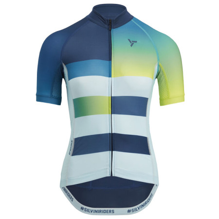 Maillot de ciclismo para mujer Silvini Mazzana 2023 azul navy-turquoise