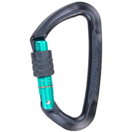 Mosquetón Skylotec Lime SG (screw gate) gris/verde Anthracite/Acquamarine