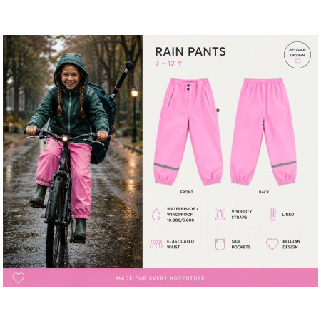 Pantalones impermeables niños DucKsday Rainpants Pink/em