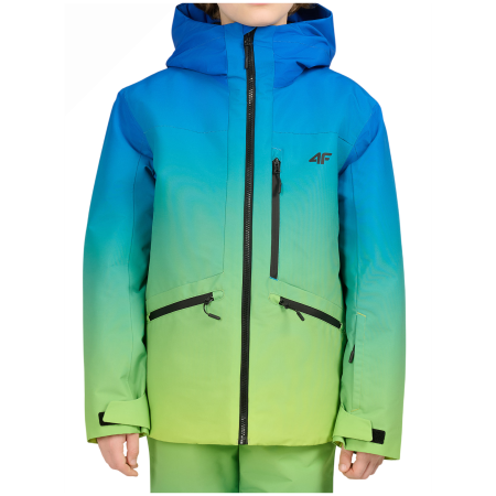 Chaqueta de invierno para niños 4F Technical Jacket M1208 Multicolour azul/verde Multicolour 1 Allover