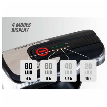 Luz delantera / trasera Sigma Aura 80 USB + Blaze