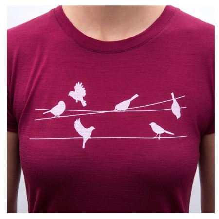 Camiseta funcional de mujer Sensor Merino Active Songbirds
