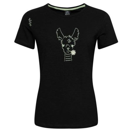 Camiseta de mujer Chillaz Valencia Happy Alpaca negro Black