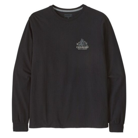 Camiseta de hombre Patagonia M's L/S Chouinard Crest Responsibili-Tee negro Black