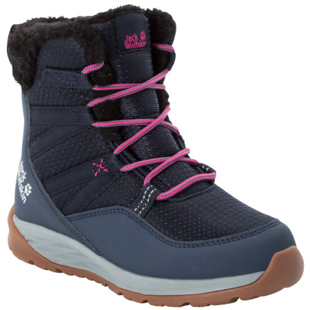 Botas de nieve para niños Jack Wolfskin Polar Wolf Texapore High K azul oscuro dark blue / grey