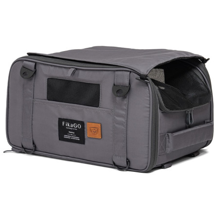 Bolso de transporte para perros FikaGo Truffle gris Grey