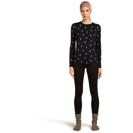 Camiseta funcional de mujer Icebreaker Women Merino 200 Oasis LS Crewe Snow Day