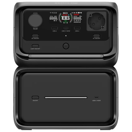 Estación de carga EcoFlow River 3 Plus - přídavná baterie 600 negro černá