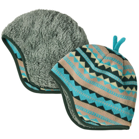 Gorro para niños Patagonia Baby Reversible Beanie gris Diamond Stripe: Snowmelt Blue