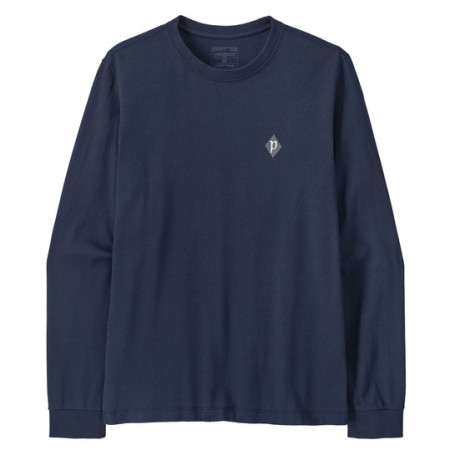 Camiseta de hombre Patagonia M's L/S MW Hut Tripper Skyline T-Shirt azul New Navy
