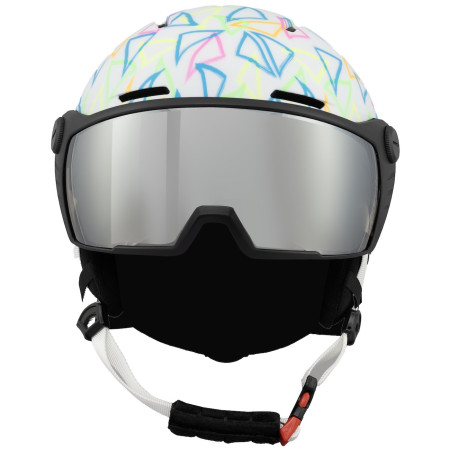 Casco de esquí para niños Blizzard Flash Visor junior ski helmet blanco white/multicolor