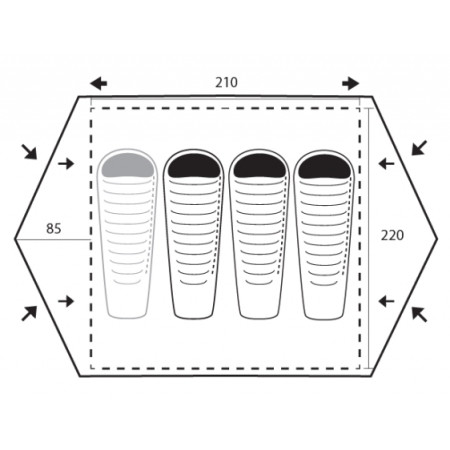 Tienda de campaña de senderismo Trimm Magnum