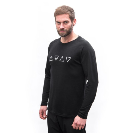 Camiseta funcional de hombre Sensor Merino Blend Elements black