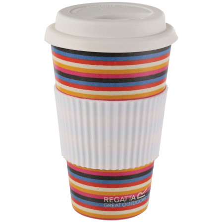 Taza Regatta Bamboo Commuter Mug azul/rojo/blanco Stripe/White
