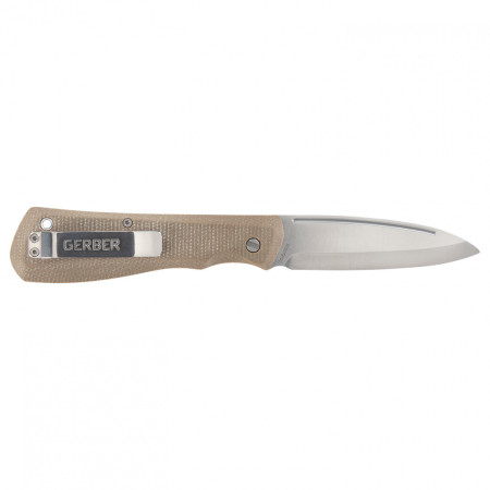 Navaja de bolsillo Gerber Mansfield Micarta marrón natural