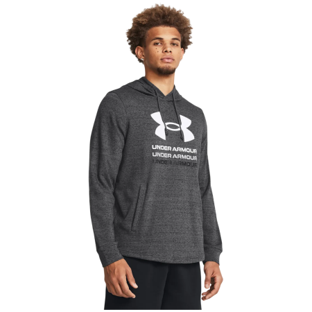 Sudadera de hombre Under Armour UA Rival Terry Graphic Hood gris Gray