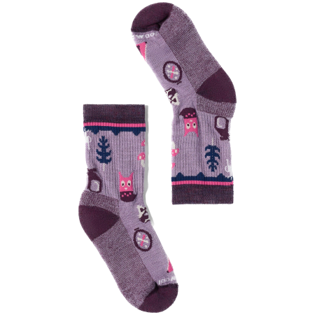 Calcetines para niños Smartwool Kids' Hike Light Cushion Critter Cache C violeta Purple Dawn