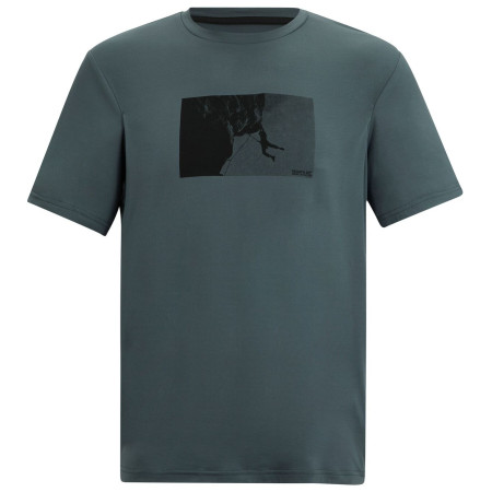 Camiseta de hombre Regatta Fingal Stretch verde oscuro Dark Storm