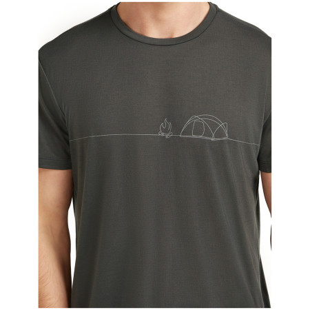 Camiseta funcional de hombre Icebreaker Merino Blend Core SS Tee Single Line Camp