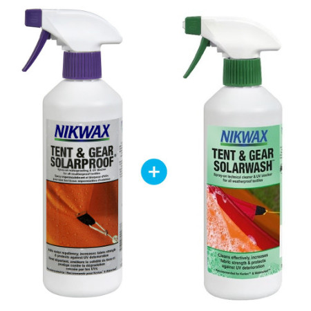 Juego de impermeabilizante y limpiador Nikwax Tent & Gear 500 ml