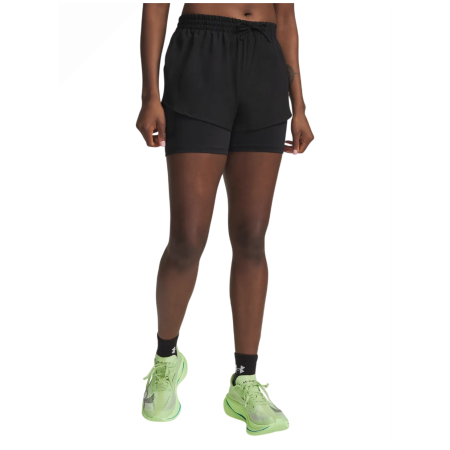 Pantalones cortos de mujer Under Armour Velociti Pro 4" 2N1 Short negro Ultimate Black / / Reflective