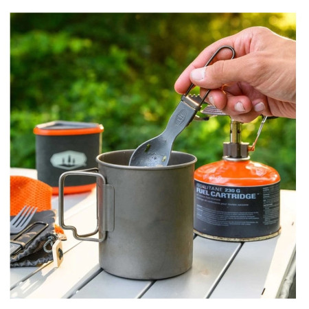 Juego de cubiertos GSI Outdoors Tekk Trio Folding Cutlery Set