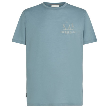 Camiseta de hombre Icebreaker Men Merino 150 Tech Lite SS Tee Peaceful Pass azul claro Flint Blue