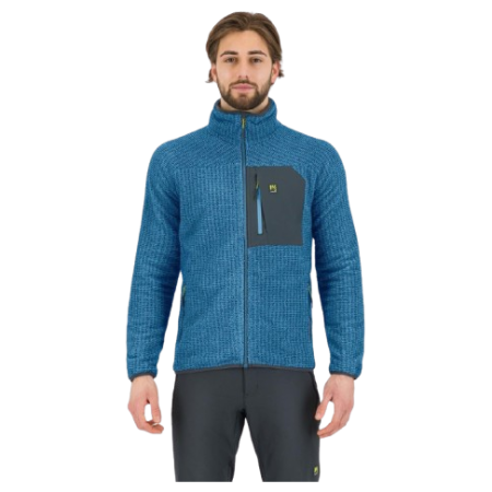 Sudadera de hombre Karpos Rocchetta Evo Fleece azul DEEP WATER/WOODL.GRAY