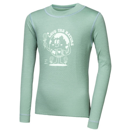 Camiseta funcional para niños Sensor Merino DF Planet Basil Green verde claro Basil Green