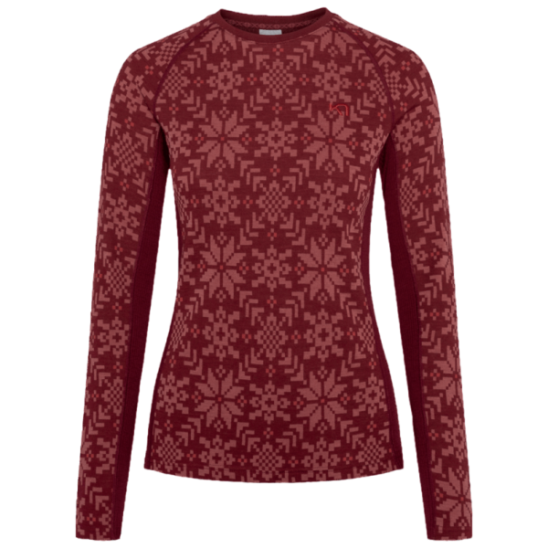 Camiseta funcional de mujer Kari Traa Edith Long Sleeve rojo ROUGE