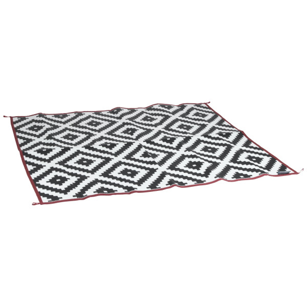 Alfombra para tienda Bo-Camp Chill mat Lewisham XL blanco/negro Black/White/Red