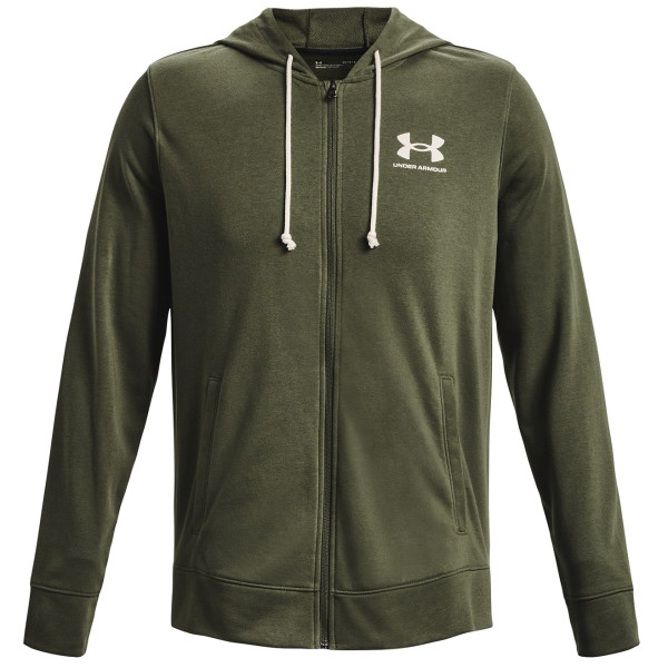 Sudadera de hombre Under Armour Rival Terry LC FZ verde/blanco Marine OD Green / / Onyx White