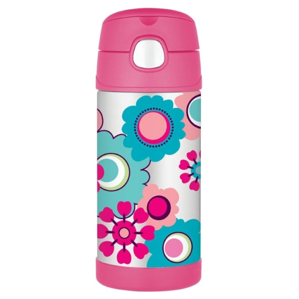 Termo para niños Thermos Funtainer - květy rosa Flowers