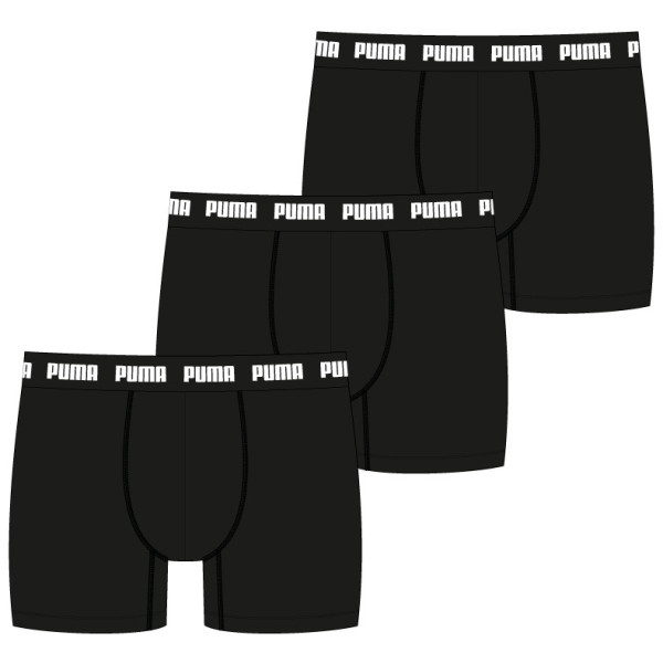 Calzoncillos bóxer para hombre Puma Everyday Boxers 3P negro Black