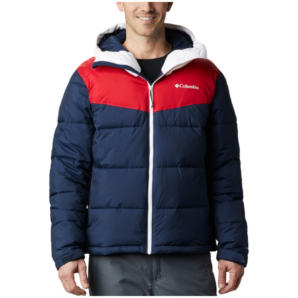 Chaqueta de hombre Columbia Iceline Ridge Jacket azul oscuro CollegiateNavyMountainRedWhite