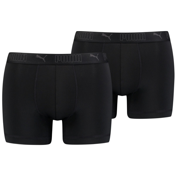 Calzoncillos bóxer para hombre Puma Sport Microfiber Boxers 2P negro Black