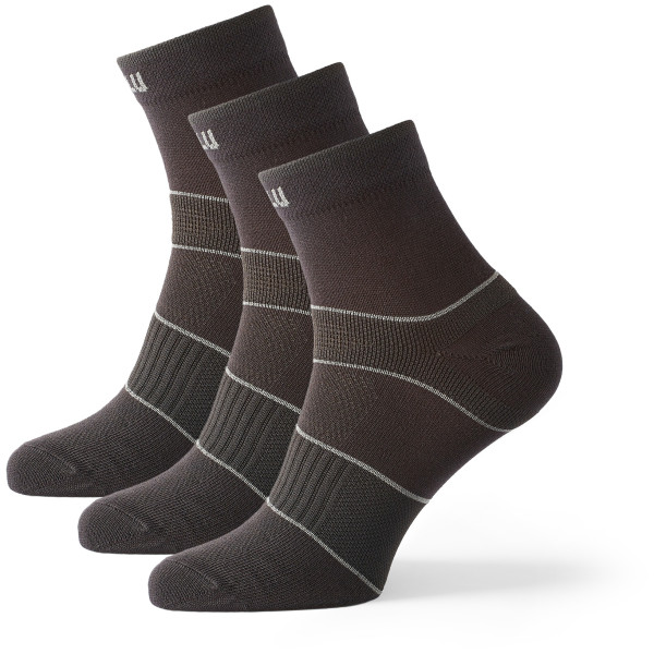 Calcetines Zulu Sport 3-pack negro Black/Black/Gray