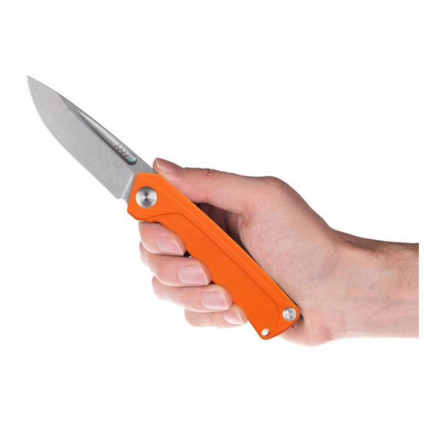 Navaja Acta non verba Z200 Stonewash/Plain Edge, G10 naranja Orange