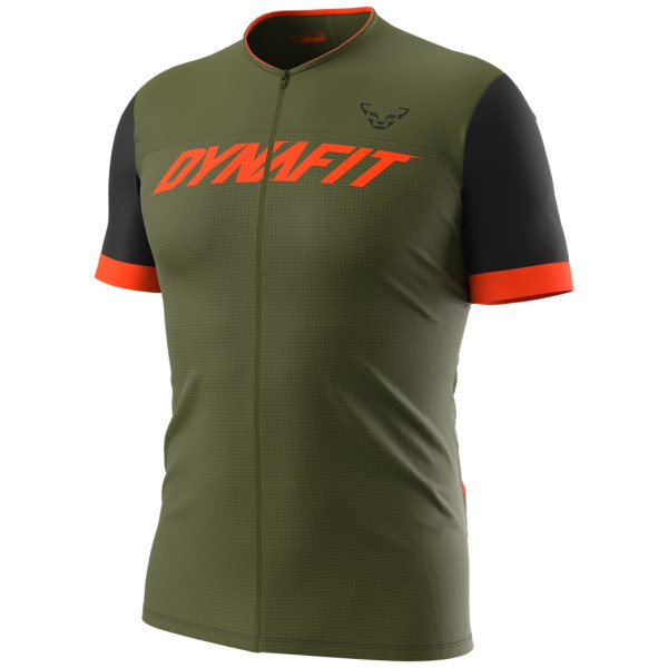 Maillot de ciclismo de hombre Dynafit Ride Light S/S Fz Tee M verde Winter Moss