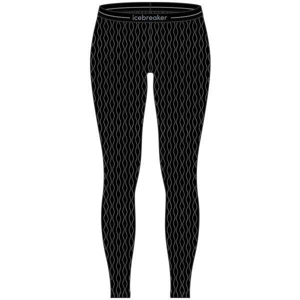 Calzoncillos funcionales de mujer Icebreaker W Mer 260 Vertex Leggings On-Piste negro/blanco Black/Snow/J