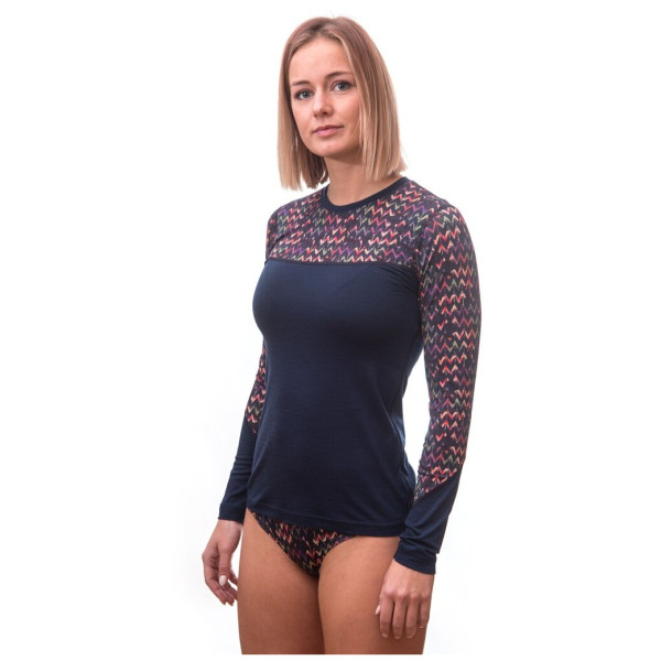 Camiseta de mujer Sensor Merino Impress, dl.rukáv