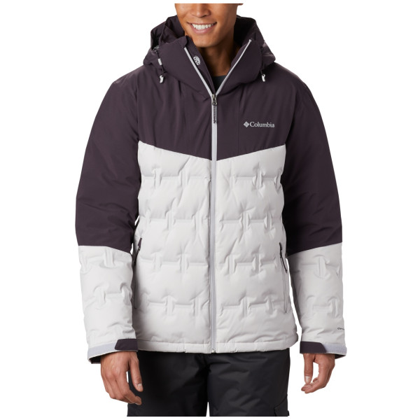 Chaqueta de hombre Columbia Wild Card Down Jacket blanco/gris NimbGrayDarkPurple