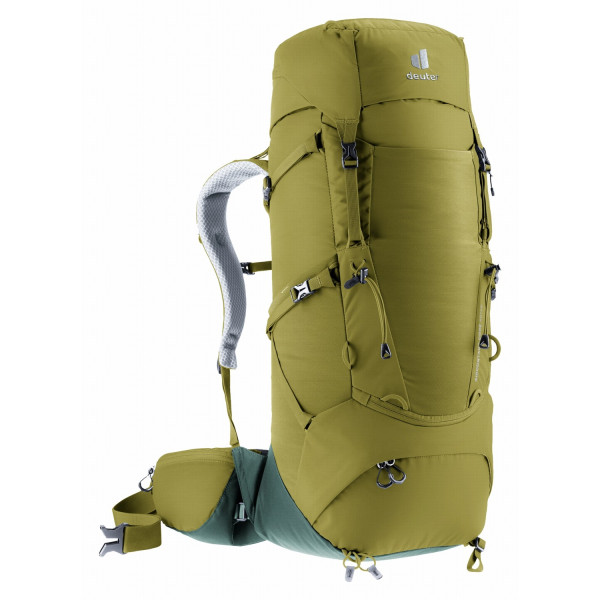 Mochila de senderismo Deuter Aircontact Core 40+10 amarillo/verde cactus-ivy