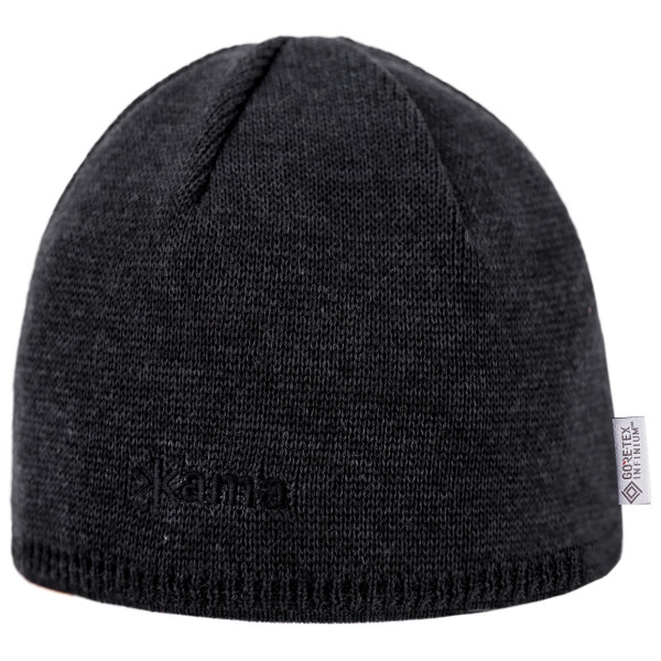 Gorro de lana merino Kama AW69 negro Black