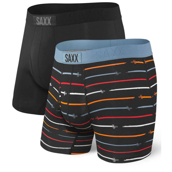 Calzoncillos bóxer Saxx Ultra Boxer Brief Fly 2Pk mix1 Black/Paintroller